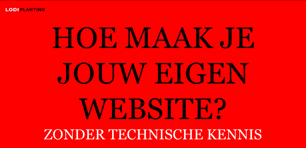 Gratis webinar - Hoe maak je jouw eigen website